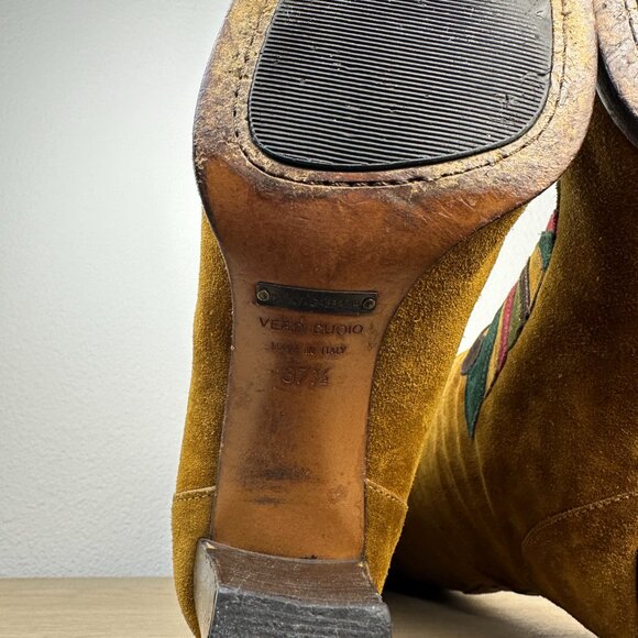 Rare FW 2002 Dolce & Gabbana Suede Butterfly Knee High Boots - Picture 9 of 9